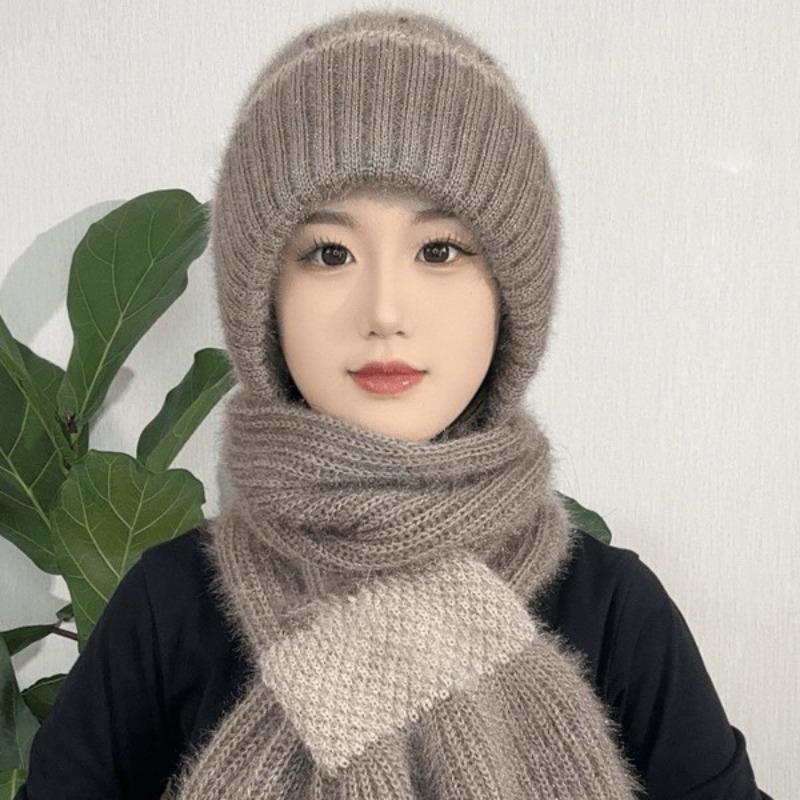 Fleece Thickened Snow Caps, Children's Winter Riding Electric Vehicles, Cold-proof Hats, Scarves, Integrated Ear Protectors