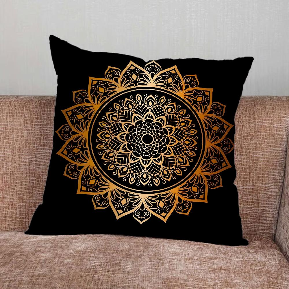 Indischer Blumen-Henna-Mandala-Kissenbezug für Zuhause Schlafzimmer Auto Büro Dekoration Wohnzimmer Sofa Kissenbezug Geeignet