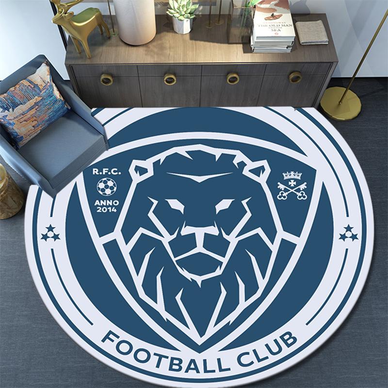 Riga FC Round Area Rug Under Office Chairs Bedroom Living Room Home Decor
