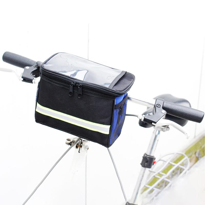 Sac Avant Isolé pour Vélo de Cyclisme Sacoche Panier Sac Isotherme avec Bande Réfléchissante