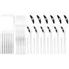 24Pcs Cutlery Set Stainless Steel Dinnerware Knives Fork Spoon Dinner Tableware Party Kitchen Flatware Silverware Set