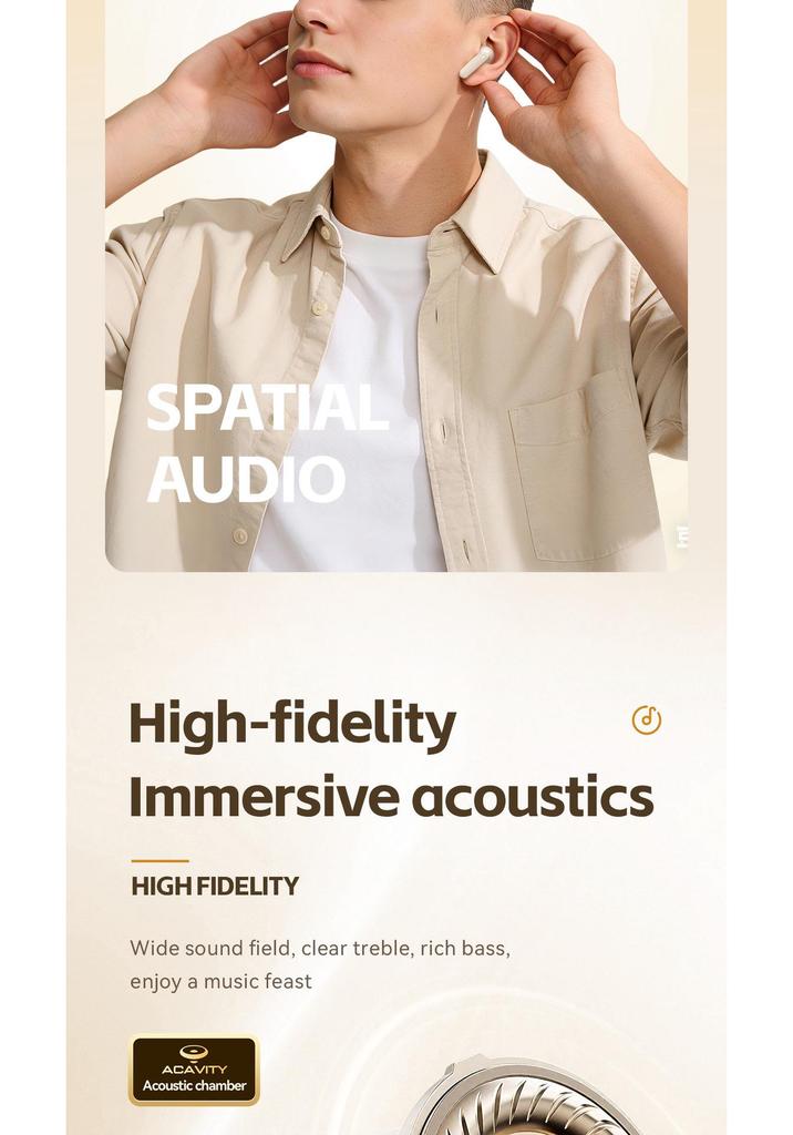 New Flip Cover Mirror Display TWS In-Ear Wireless Bluetooth Earbuds with Long Battery Life & High Sound Quality
