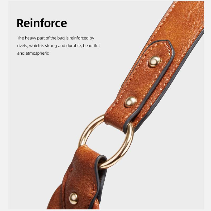 Damen-Tragetasche, Handtasche, PU-Leder, modische Hobo-Umhängetasche mit verstellbarem Schultergurt