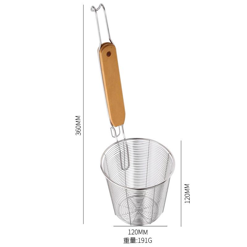 Stainless Steel Large Colander French Fries Pasta Basket Hot Pot Skimmer Strainer Drainer Oil Filter Home Cooking Utensils