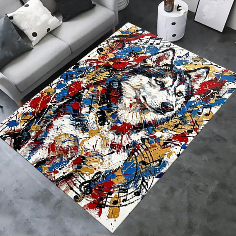 

2025 New Husky Dog Carpet Rug for Living Room Bedroom Home Sofa Decoration,Kids play Non-slip Floor Mat63 40x60cm( 15x23in )