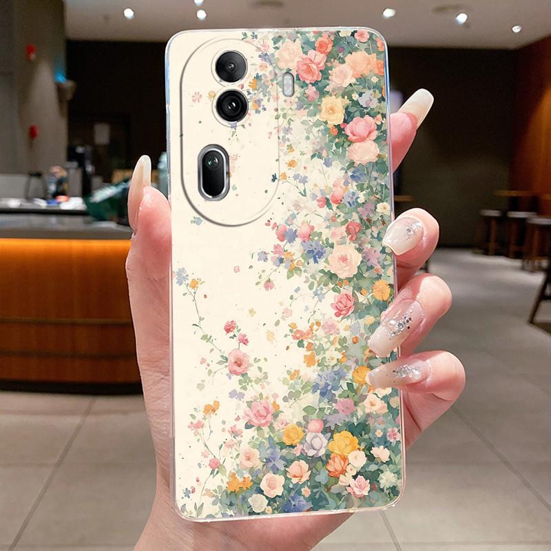 For Oppo Reno 11 Pro 5G 2023 Case Clear Luxury Fashion Butterfly Flowers Soft Shell Casing For Reno11 11Pro Reno11Pro Slim Cover