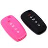Key Fob Silicone TPU Cover Protective Case Fits for Ford F150 Edge Mustang Fusion Ecosport Explorer Expedition 5 Button