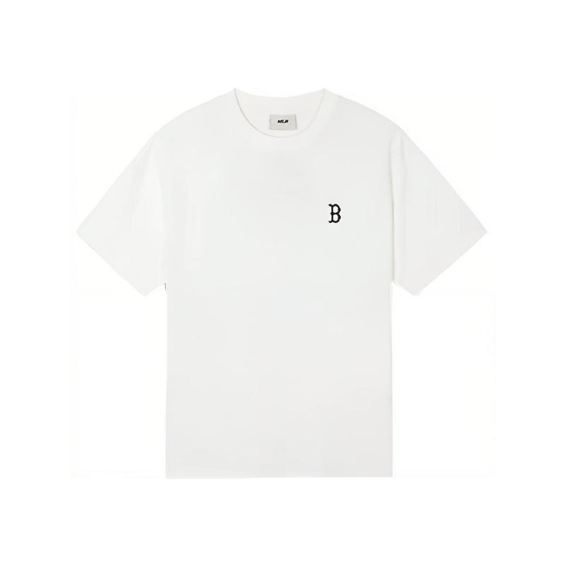 New MLB Drop Shoulder Sleeve T Shirt Women's Ivory White 3FTSB0543-43IVS