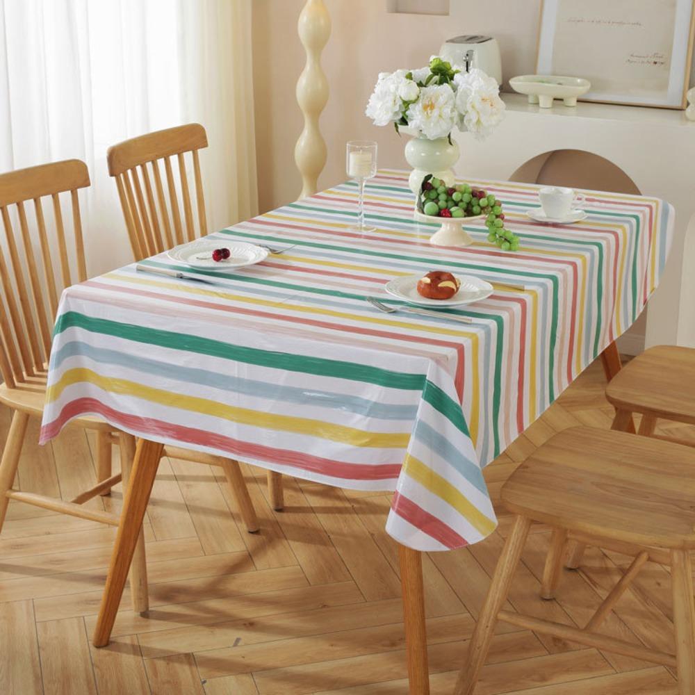Oil-proof Waterproof Tablecloths PVC Table Decor Cloth Soft Table Cover Kitchen
