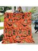 Halloween Ghosts Digitalprinted Polyester Bedroom Velvet Flannel Soft Sofa Cover Blanket Fleece Soft Sofa Cover Blankets