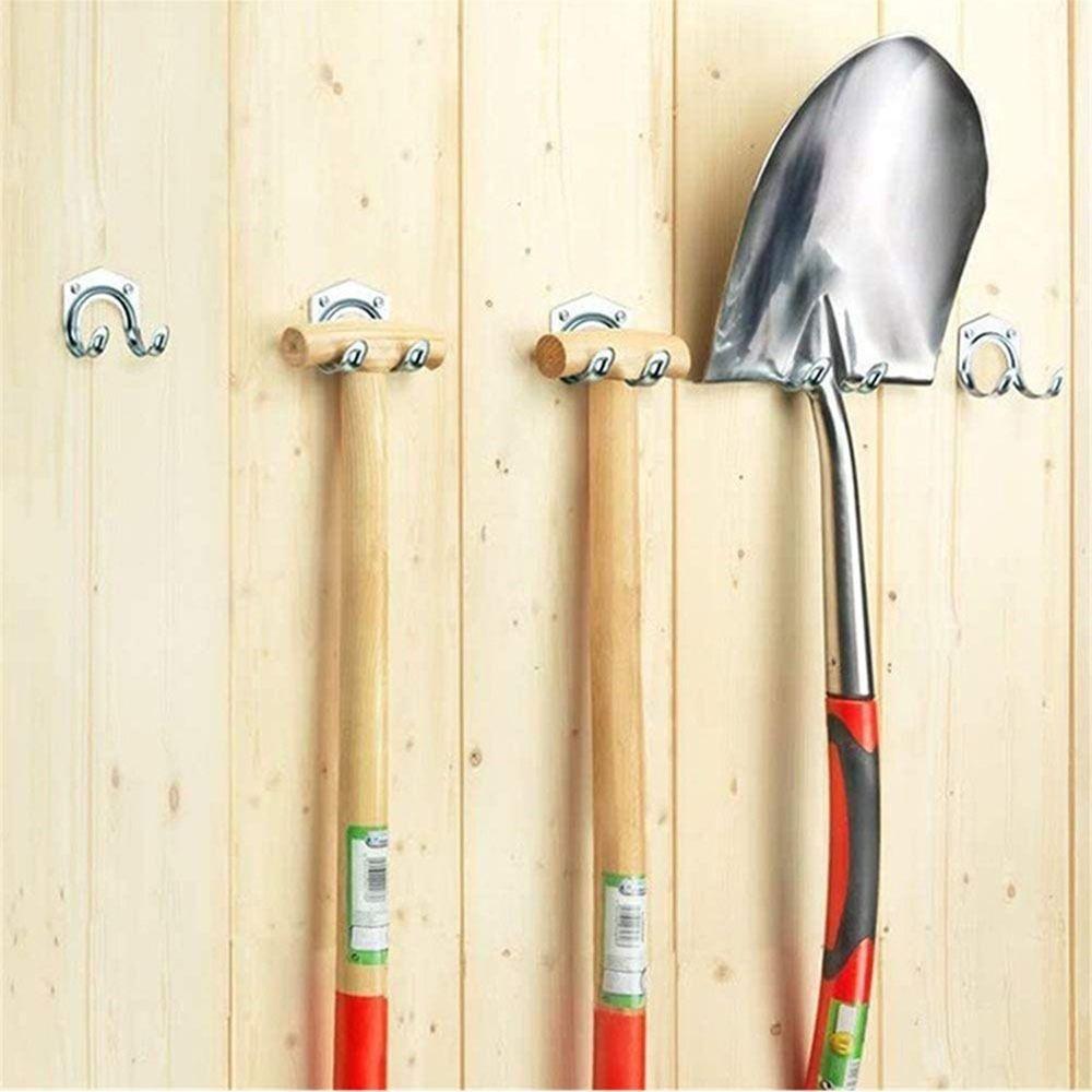 10Pcs Durable Tool Storage Hooks Easy Install Hose Storage Hook Garden Metal Hooks  Shed Organizer
