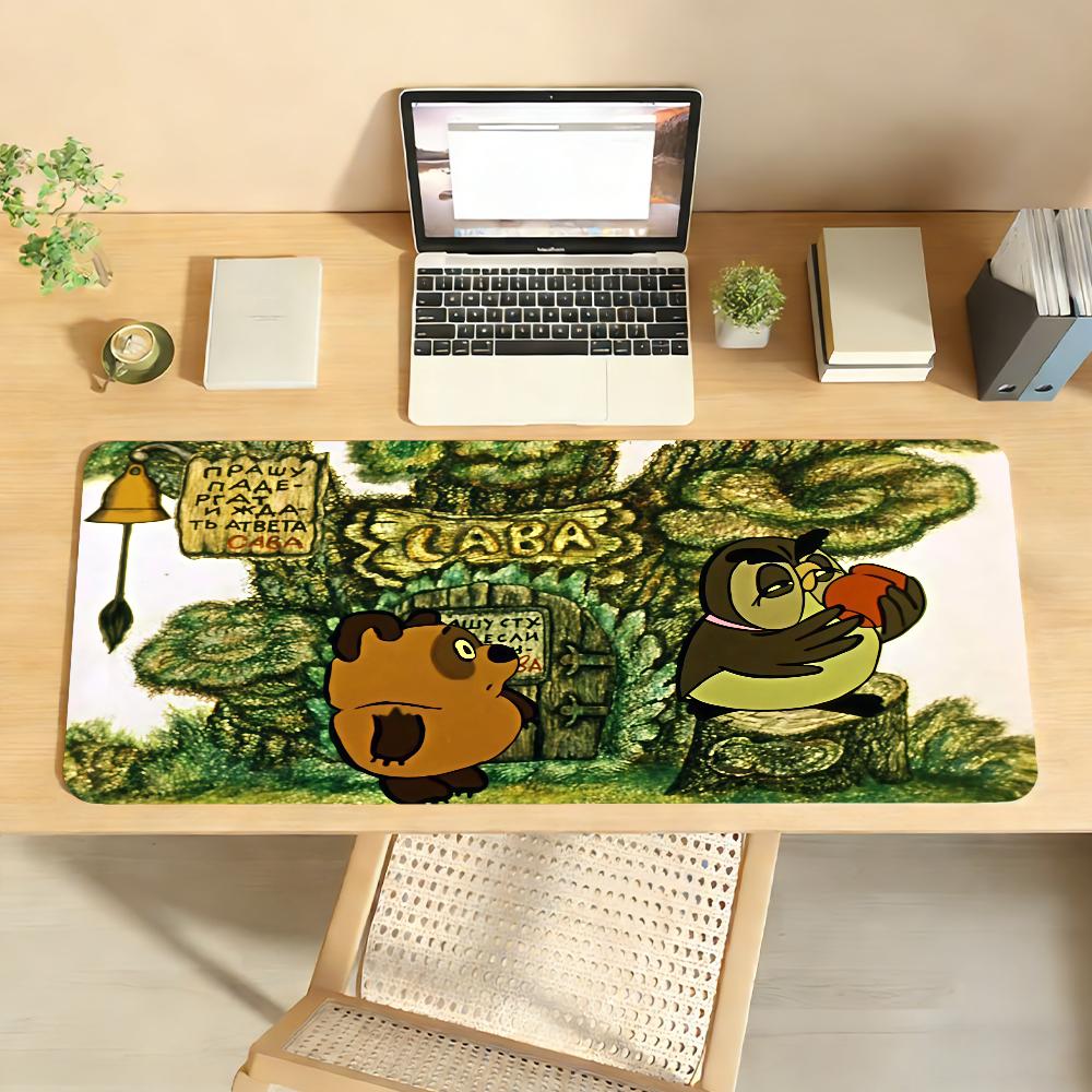 Cute Mouse Pad Nonslip Rubber Computer Mat Gamer Balance Decoracion Deskmat Laptop Office Large VinniPukh