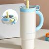 COOKER KING 1050ml Hot Water Bottle Straw Thermos Cup with Handle Stainless Steel Insulated Tumbler Large Capacity Leak-proof