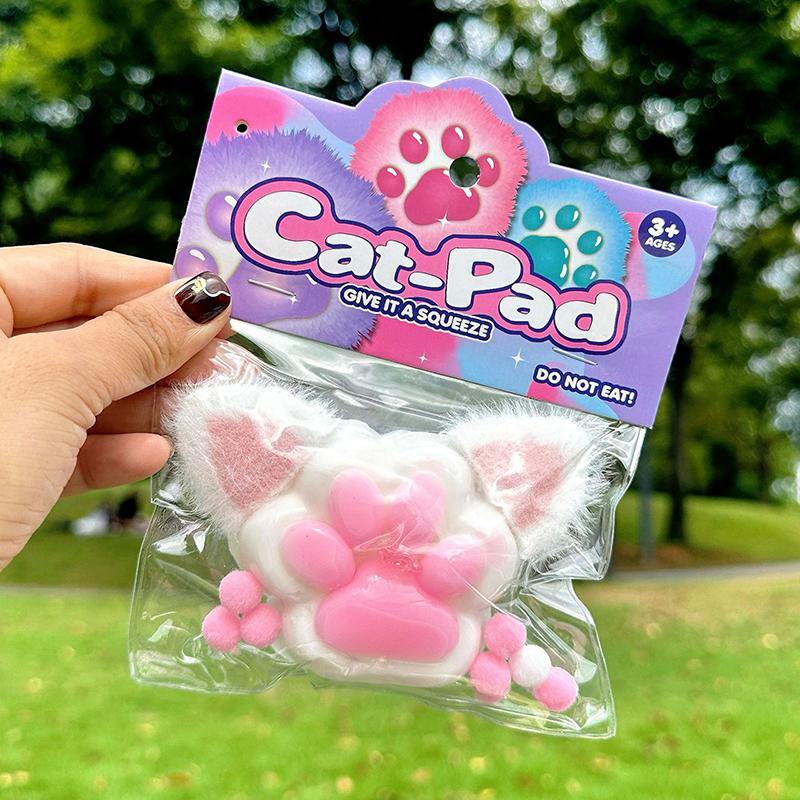 Jucării de decompresie cu labe de pisică Jucării pentru ameliorarea stresului cu desene animate Kawaii