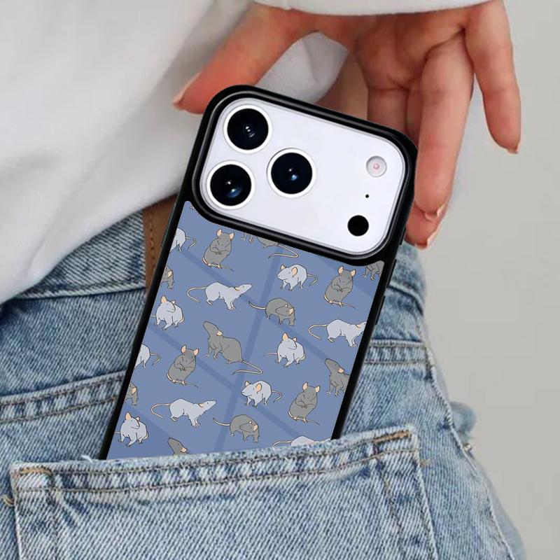 The Peeking Rat Cute Cartoon Phone Case for iPhone 17ProMax 12 13 14 15 16e 17 Pro Max Plus Air Cover