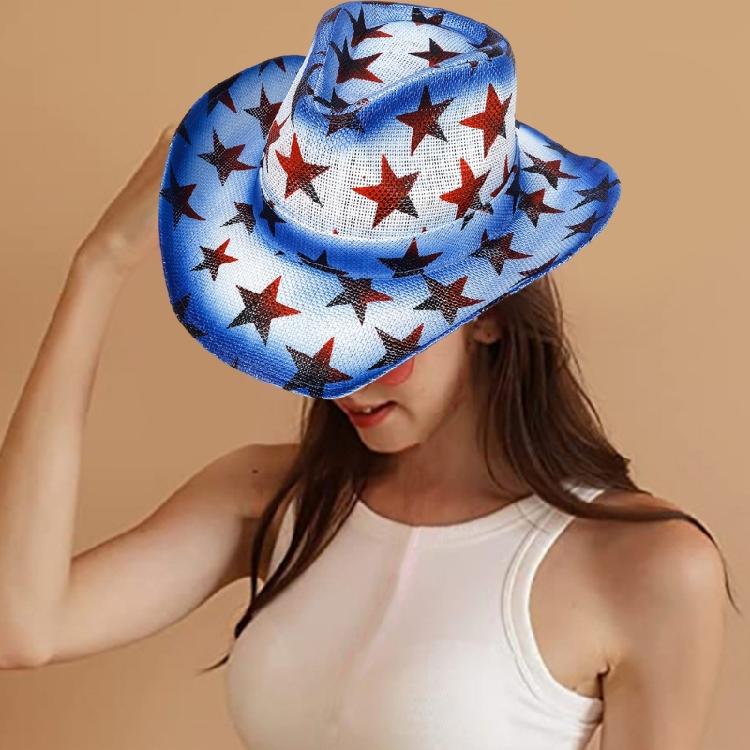 Wide Brimmed Cowboy Hat Julycostume Disco Hat for Party Stage Dancing
