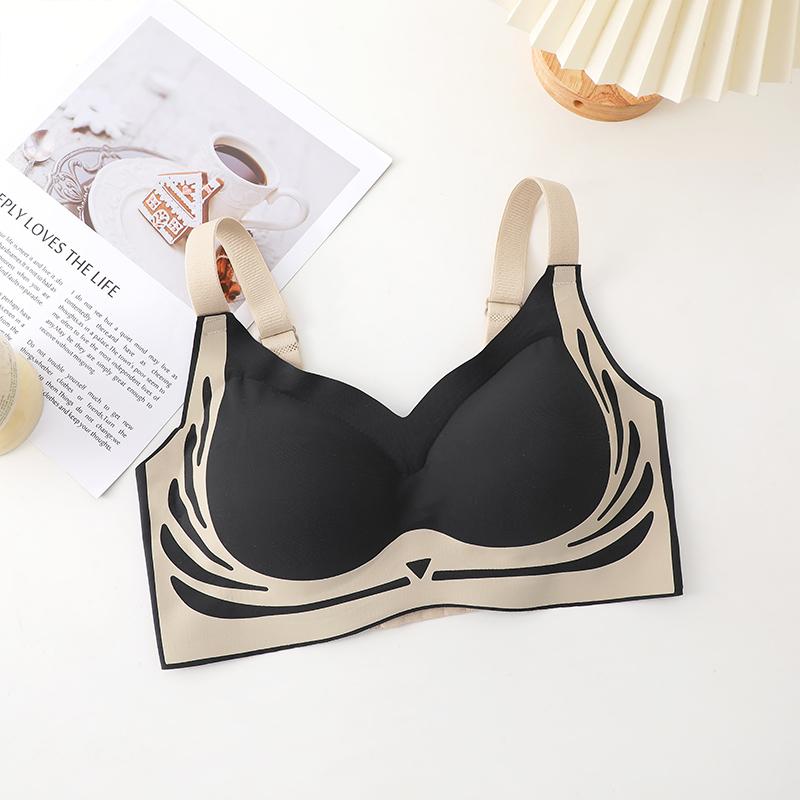 FINETOO Seamless Bras Plus Size Sports Push Up Bra Top Support Comfortable Underwear Brassiere Yoga Fitness Sleep Vest Bralette