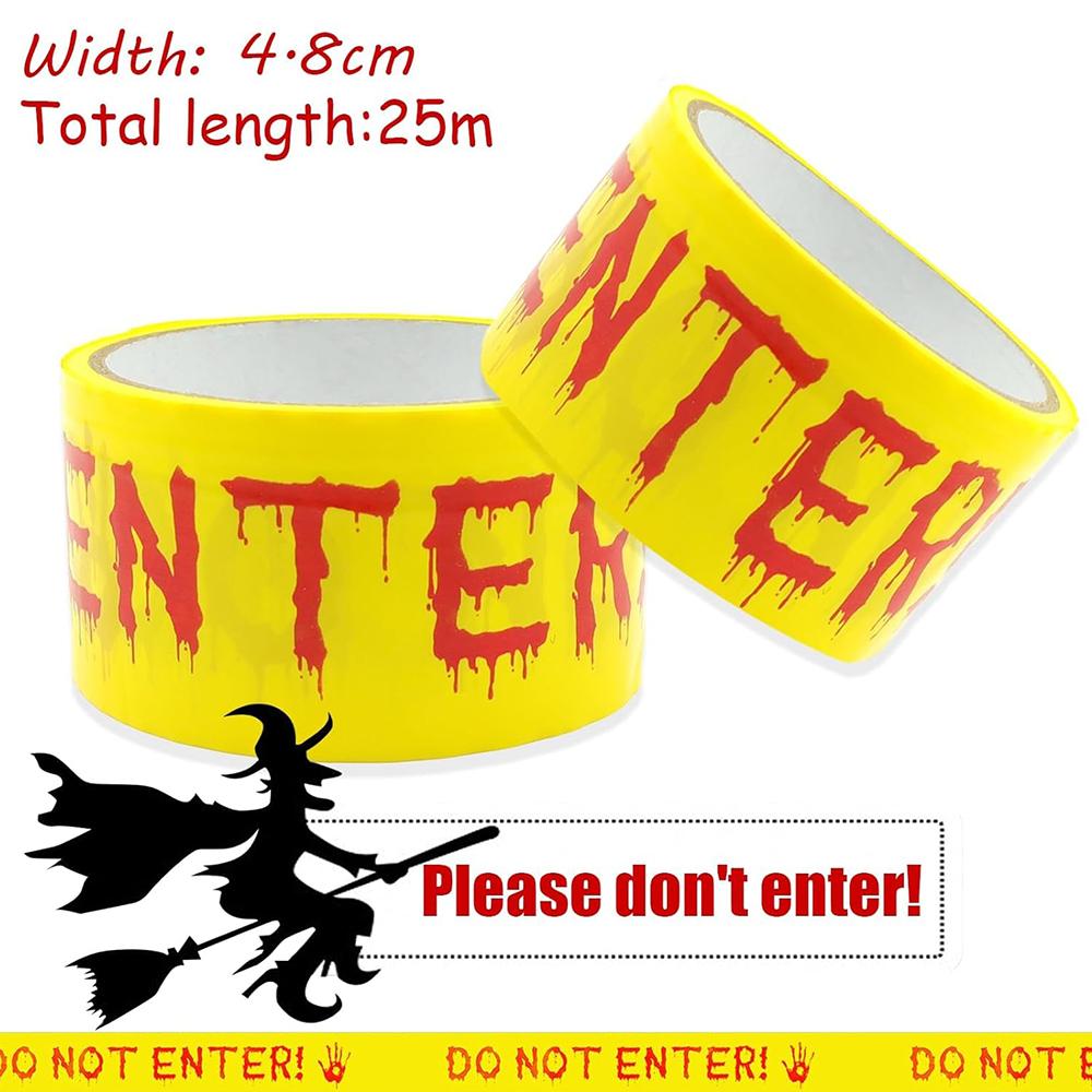 4.8cm X 25m Halloween Decorations Caution Tape For Party, Door, Danger Areas