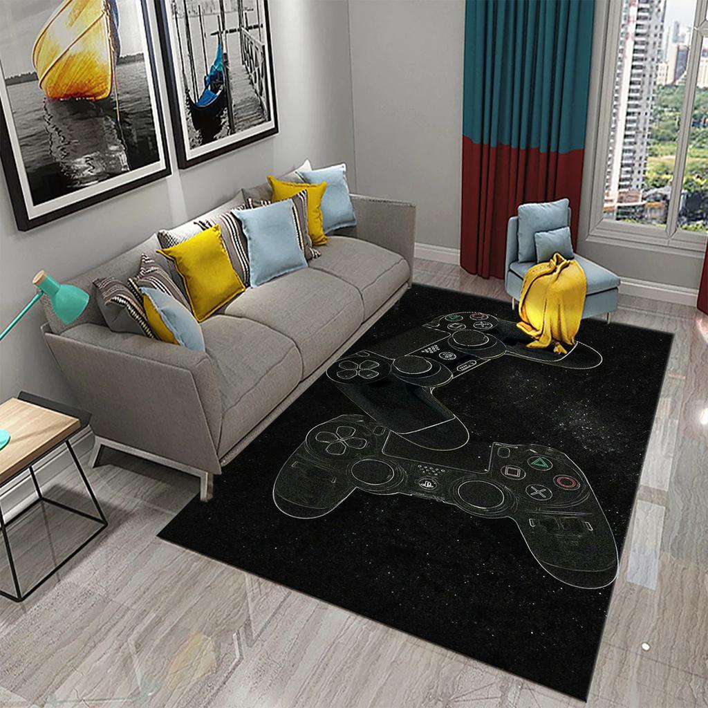 Anime Game Controller Kinderspielbereich Teppich Kinderspiel Bodenmatte Cartoon 3D Muster Wohnzimmer Dekorativer Teppich