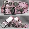 Original Skull Rivet Belt Punk Men'S Belt Women'S Snake Pattern Decorative Belt