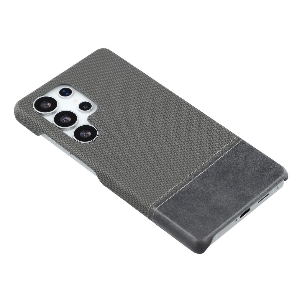 For Samsung Galaxy S23 Ultra Case PU Leather + PC Splicing Anti-Slip Phone Cover