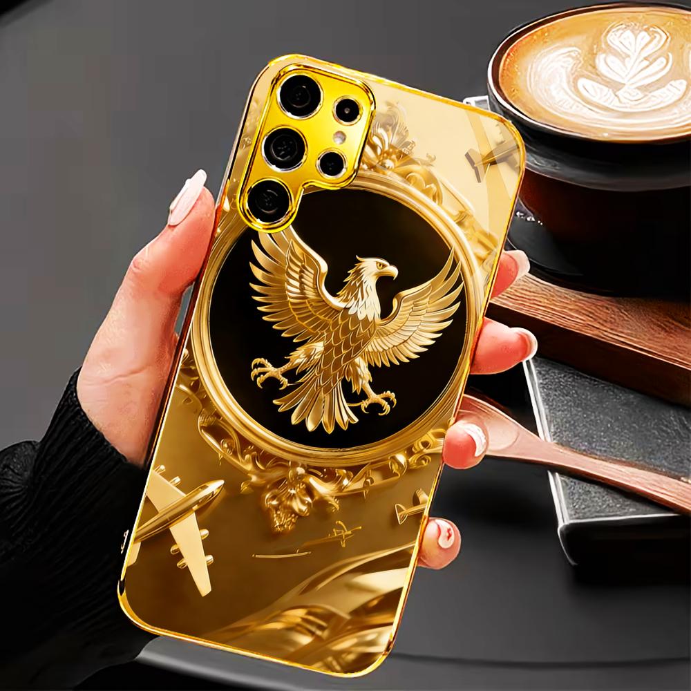 Golden bird pattern   Phone Case for Samsung Galaxy S26 S25 S24 S23 S22 S21 FE Ultra Plus back cover