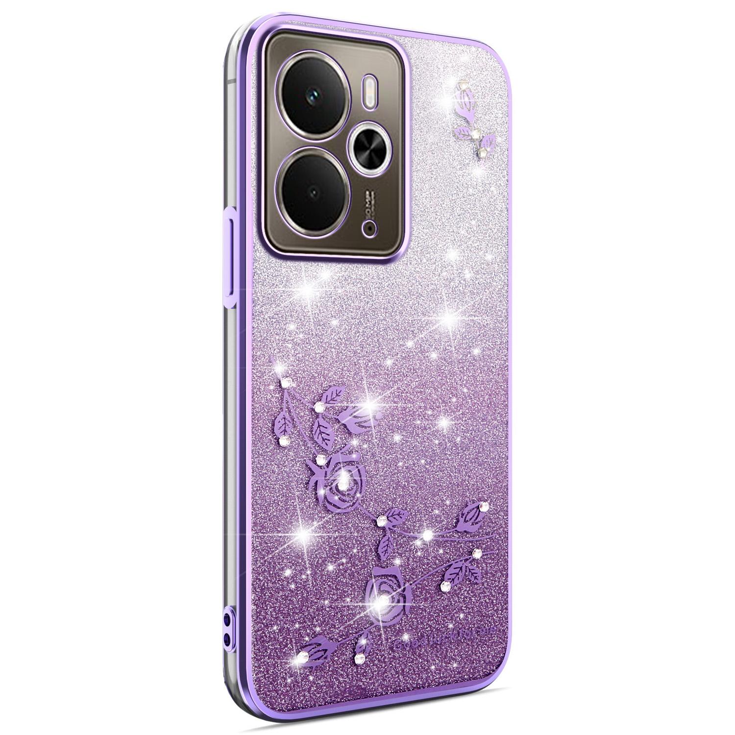 

KADEM Чехол для Realme 14 5G/14T 5G Цветок Гибкий ТПУ Градиентный Чехол для Телефона Purple