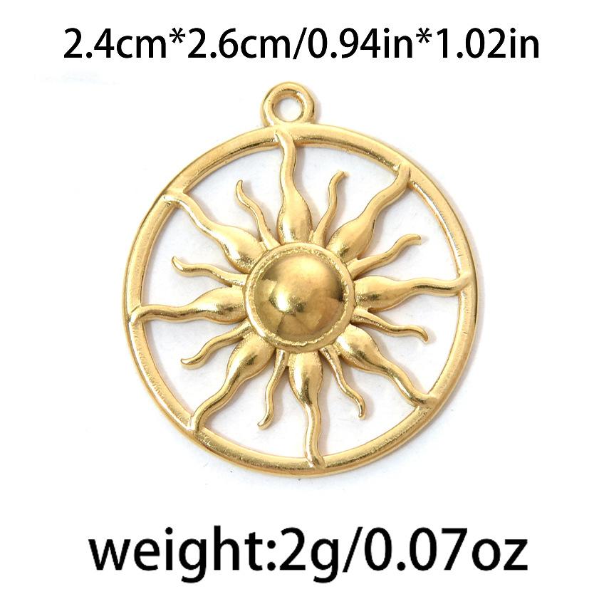 

Sun Pendant Charm Accessory Round Openwork Design Metal Alloy Sun Face Pendant for Jewelry Making Crafting DIY 2 4cm by 2 6cm Lightweight 2g One Size