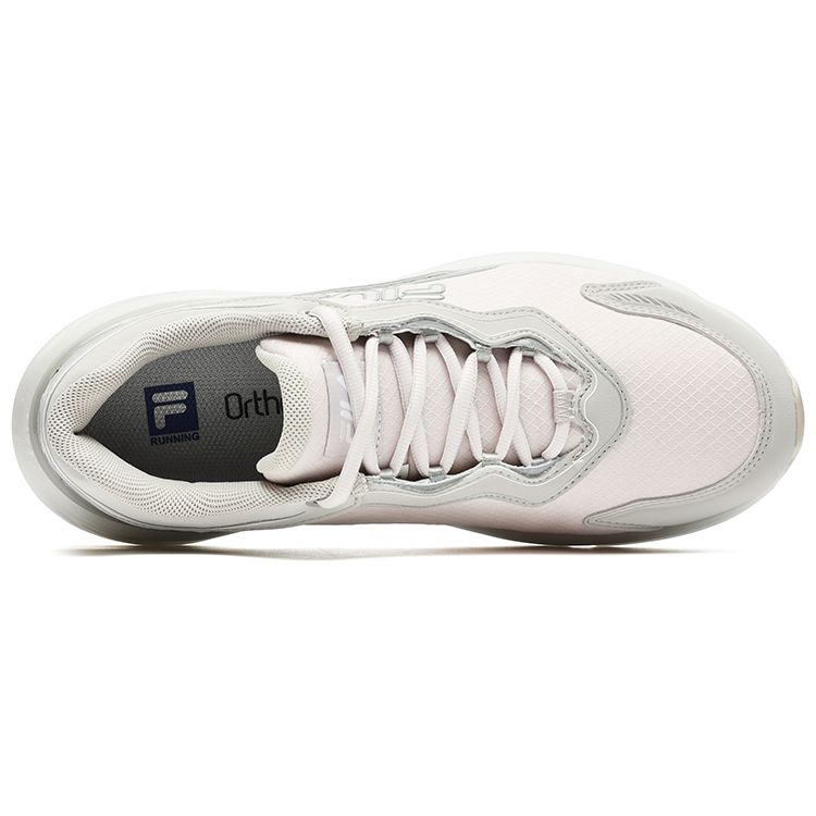 FILA Athletics Energy Comfortable Sports Fabric Synthetic Leather TPU Lightweight Low-Top Casual Running Shoes Women sneaker White Gray A12W241105FLQ