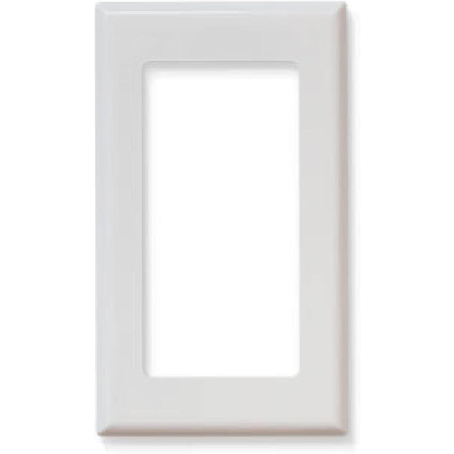 Levven 1-Gang Snap-On Screwless Wall Plate, White