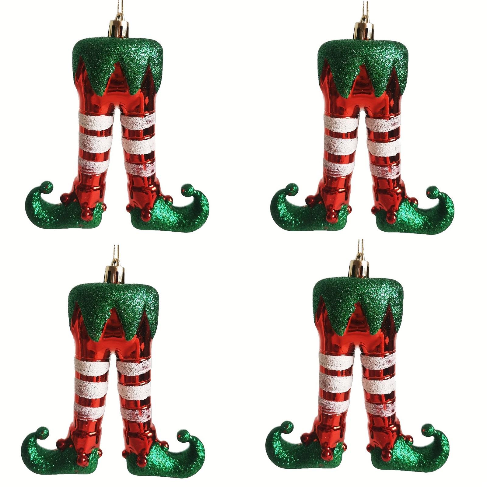 

4 Pc 3D Plastic Greentown Red Green Pendant Christmas Tree Pendant One Size