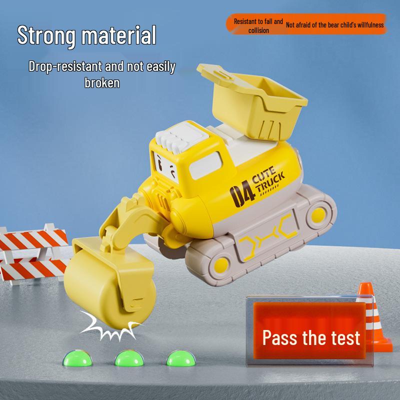Children's Inertial Excavator Toy Car Set - Durable Construction Vehicle Model