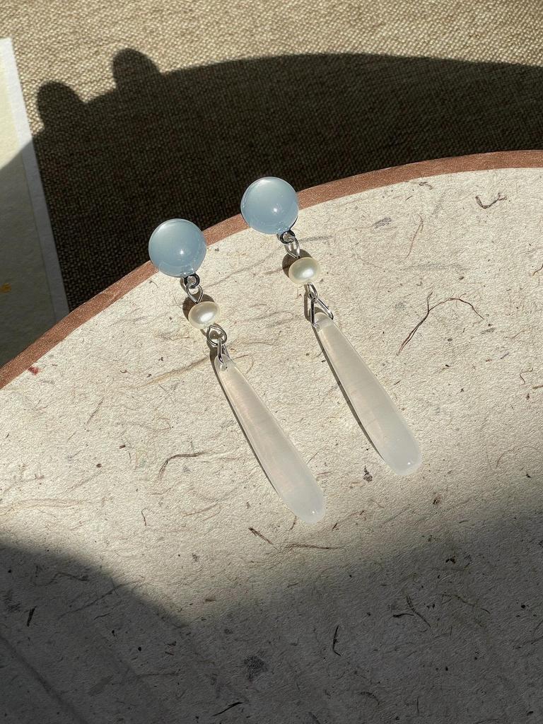 Pearl Water Drop Chinese Style Ear Clips - No Piercing Women's Earrings