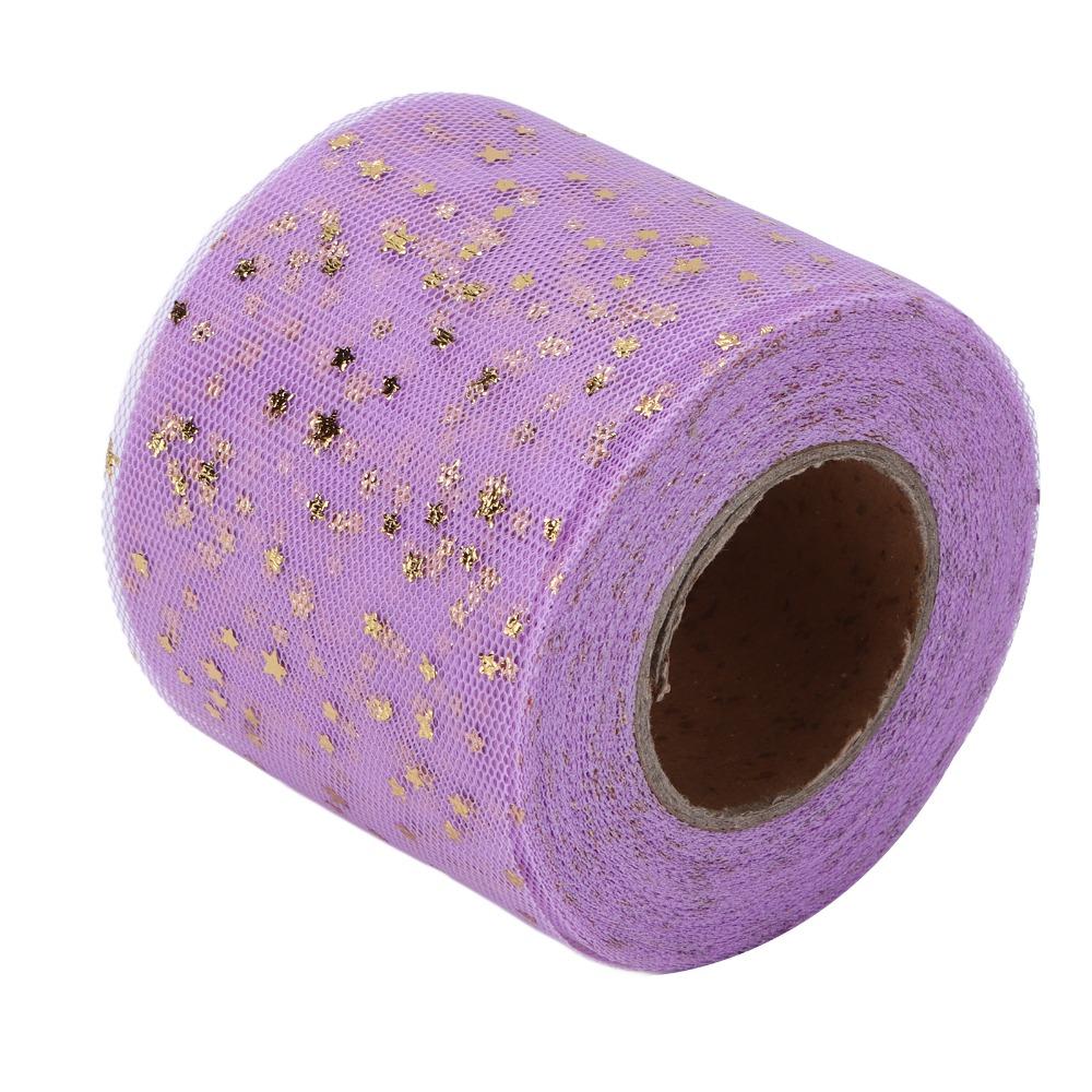 2pcs 25 Yards Each Glitter Tulle Rolls Easy Use Netting Fabric Rolls For DIY Crafts