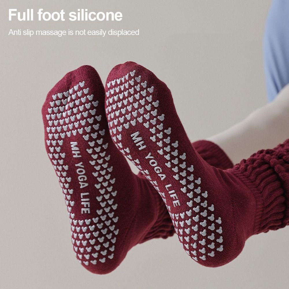Warm Pilates Socks Cotton Floor Socks New Long Tube Socks  for Women