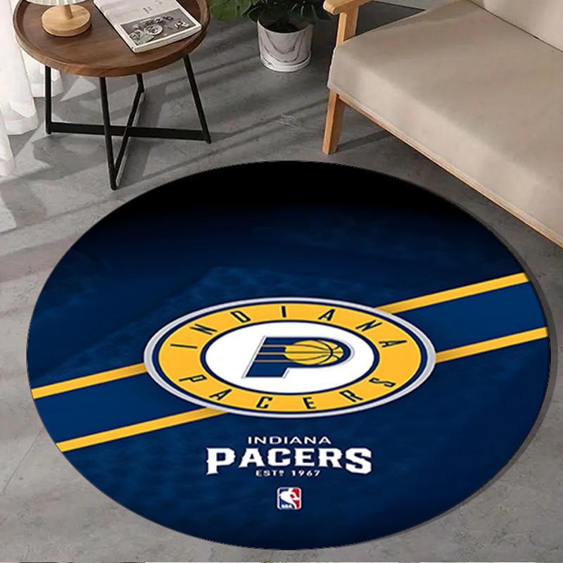 Pacers Basketball Team  Round Rug for Livingroom,Bedroom, Palyroom, Chair Rug, Area Rug, Circle Carpet, Large Size Fan Christmas Gift