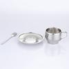 180Ml/200Ml Coffee Cup Double Layer  Resistant Coffee Cup Set Stainless Steel Tea Cup With Plate And Spoon