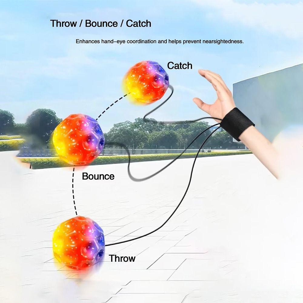Neue Mode Bunte Hüpfbälle Hohe Elastizität Gummi Gummi Handball mit Armbandloch Ball