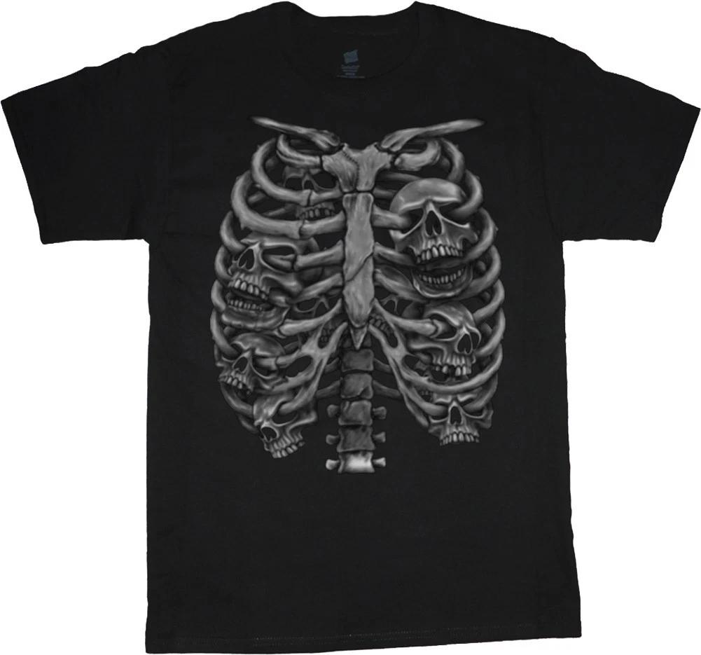 T-shirt Halloween Shirts Men Skulls Skeleton Costume Men s Graphic Tees S