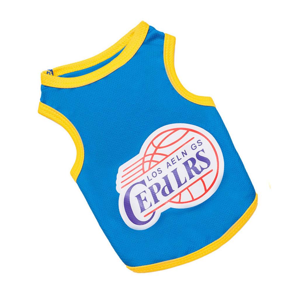 Summer Pet Basketball Vest, Breathable Mesh Dog Clothes