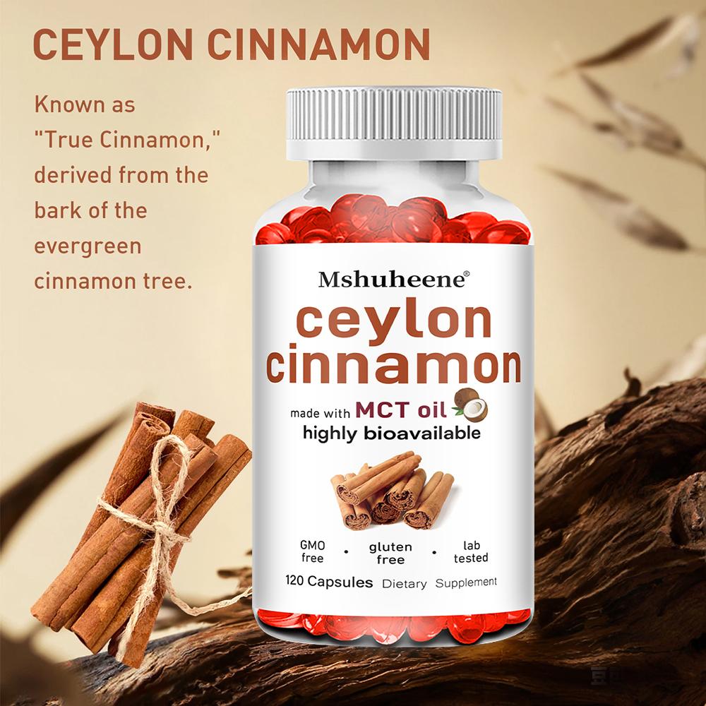 Ekstrakt z cynamonu cejlońskiego 600 mg Suplement diety, 120 kapsułek w butelce