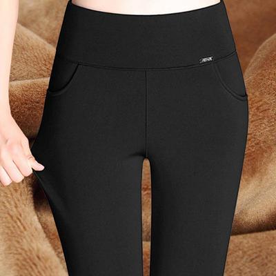 Damen High Waist Fleece-gefütterte Schlankmachende Leggings - Warm, Elastisch, Große Größen, Slim Fit Bleistifthosen für Herbst/Winter