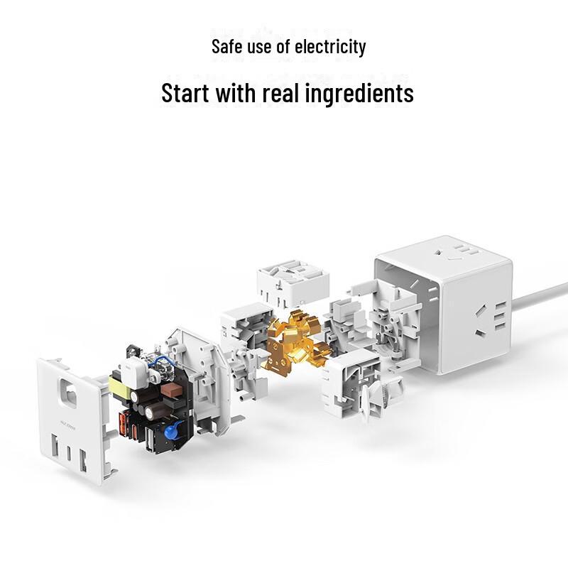 Xiaomi Cube Converter Pro 33W Fast Charging Power Strip with 2A1C Outlets