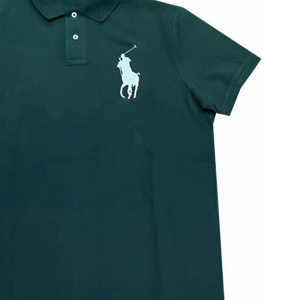 Polo Ralph Lauren SS22 Logo Embroidered Pullover Short Sleeve Polo Shirt Men Tops Green 710697457-035