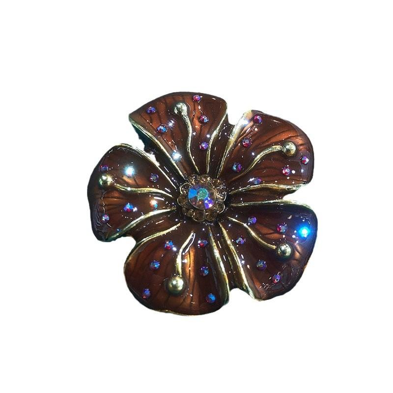 Luxus Clematis Brosche Mode Luxus Blume Anstecknadel Winter Schmuck Pullover Kleid Hochzeitsfeier Frau