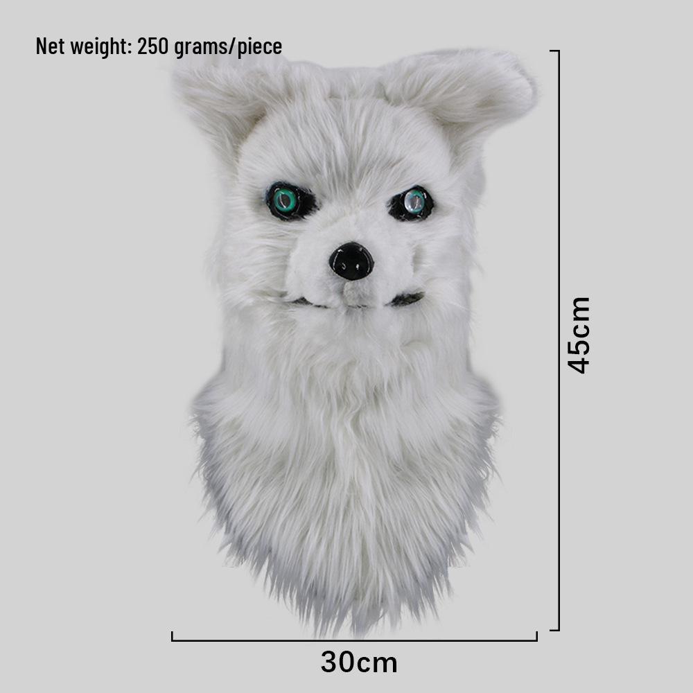 Wolf Head Masquerade Mask - Open Mouth Animal Costume for Halloween Parties