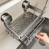 Kitchen Suction Cup Sink Storage Rack, Non Perforated Faucet Wall Mounted Storage Rack, Cloth Sink, Multifunctional Drain Rack