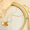 Heart pendant necklace personalized steel gold-plated pendant neck chain niche design jewelry