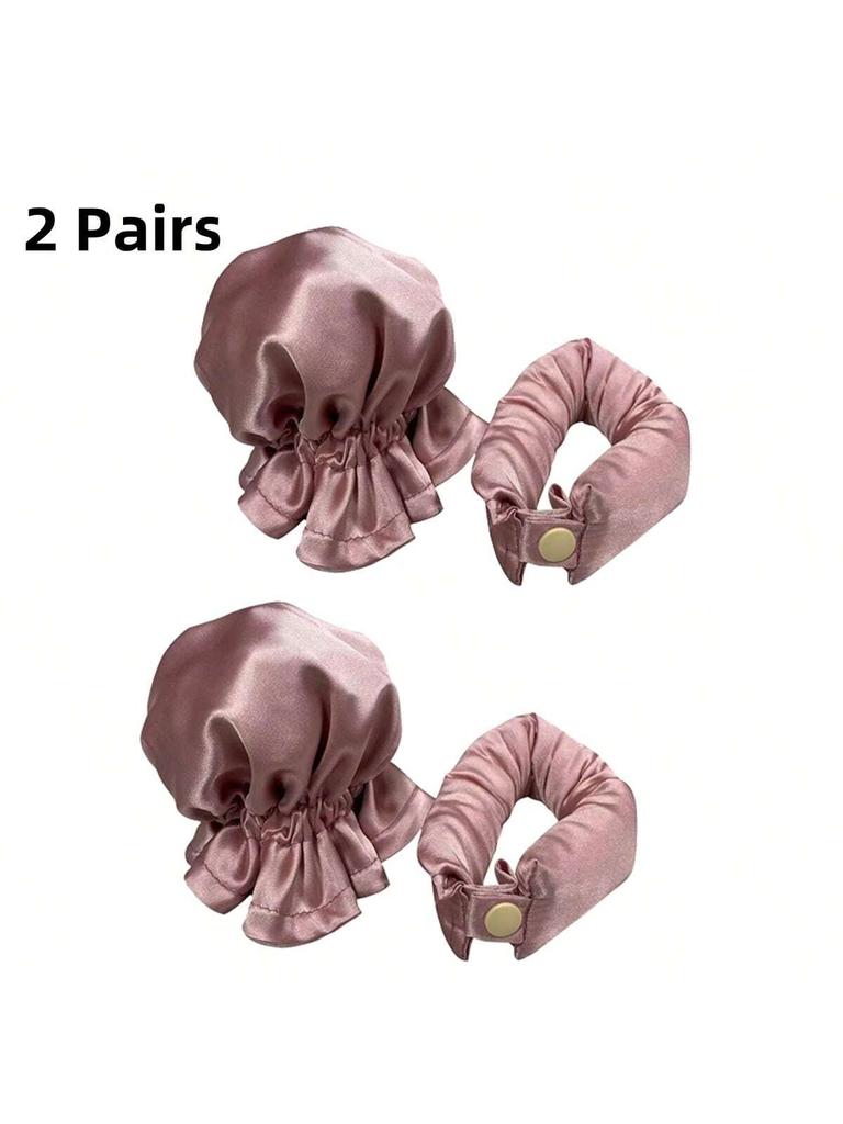 Heatless Hair Curlers Silk Satin Rollers Portable DIY Curly Styling Tool for Sleeping Hair Curls Soft Headband Ribbons Curls Set