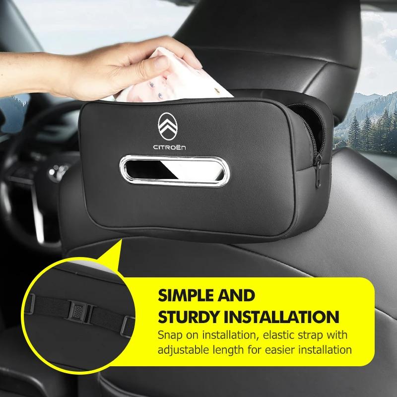 Car Tissue Drawer Armrest Box Backrest Hanging Sun Visor Bag For Citroen Jumper Celysee Cactus Picasso Aircross Saxo Grand akh256